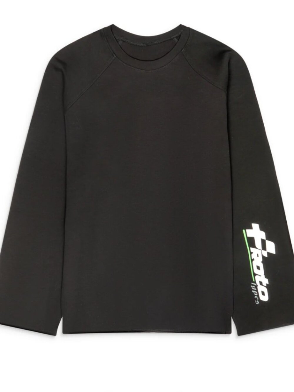 Prototypes Fleece Backed LS Jersey Sweatshirt In Black Men's Size L/XL - NWT